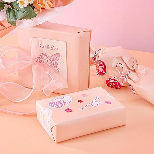 Miniatura 4 de Rollo de papel de regalo mate - Color sólido perlado de 17.3 pulgadas X 39.4 pies, papel de regalo brillante rosa elegante con lustre para boda, día