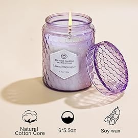 Candles for Home Scented, 6 Pack Aromatherapy Candles Gifts Sets for Women Birthday,33 oz Soy Wax 240 Hour Long Lasting Jar Candles for Christmas Thanksgiving Day