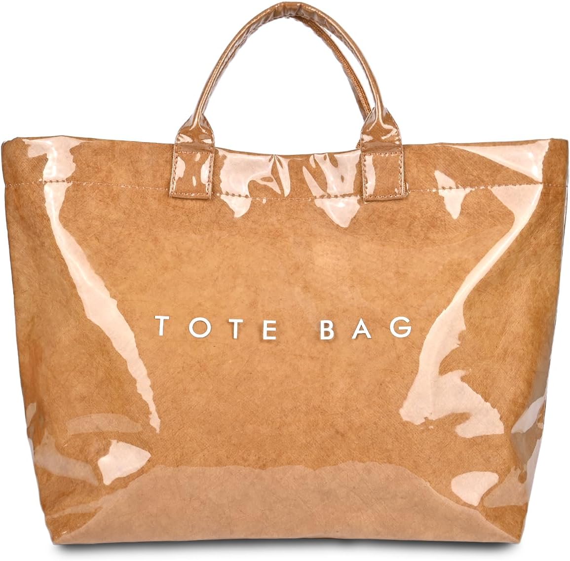 PVC tote bag for women, large capacity, fashion, letter print.