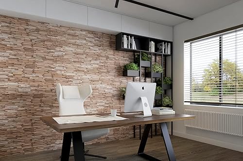 Miniatura 7 de WoodyWalls - Paneles de pared 3D | Los tablones de madera están hechos de madera de teca maciza, cada panel de madera está hecho a mano y es único |