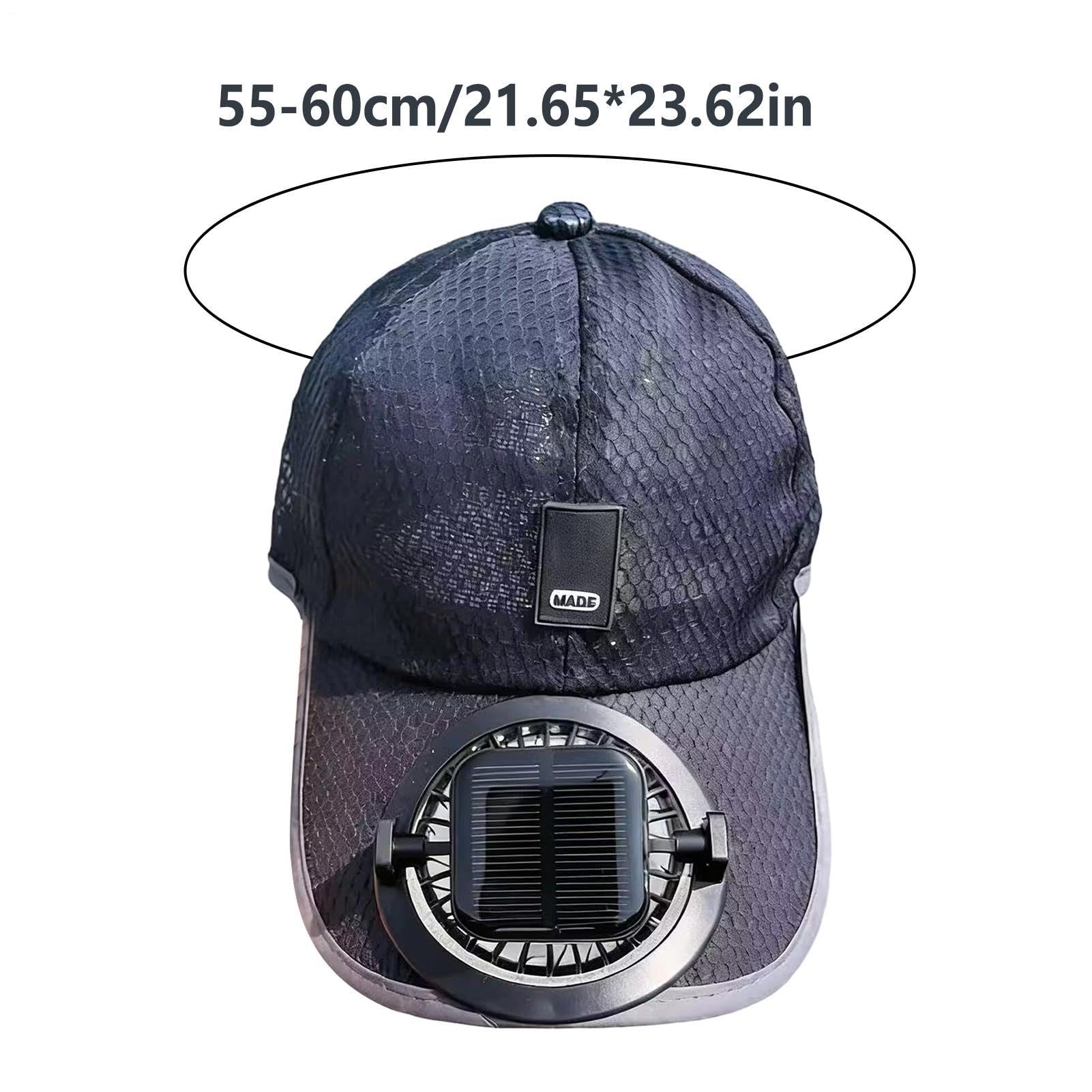 Sombrero De Sol - Diseño De Tesa Ancha De Poliéster, Enfriamiento Con Ventilador Solar, Gorro De Béisbol Para Correr, Gorra De Ventilación Ajustable | Sombrero Deportivo De Exterior Para Mujer Uo