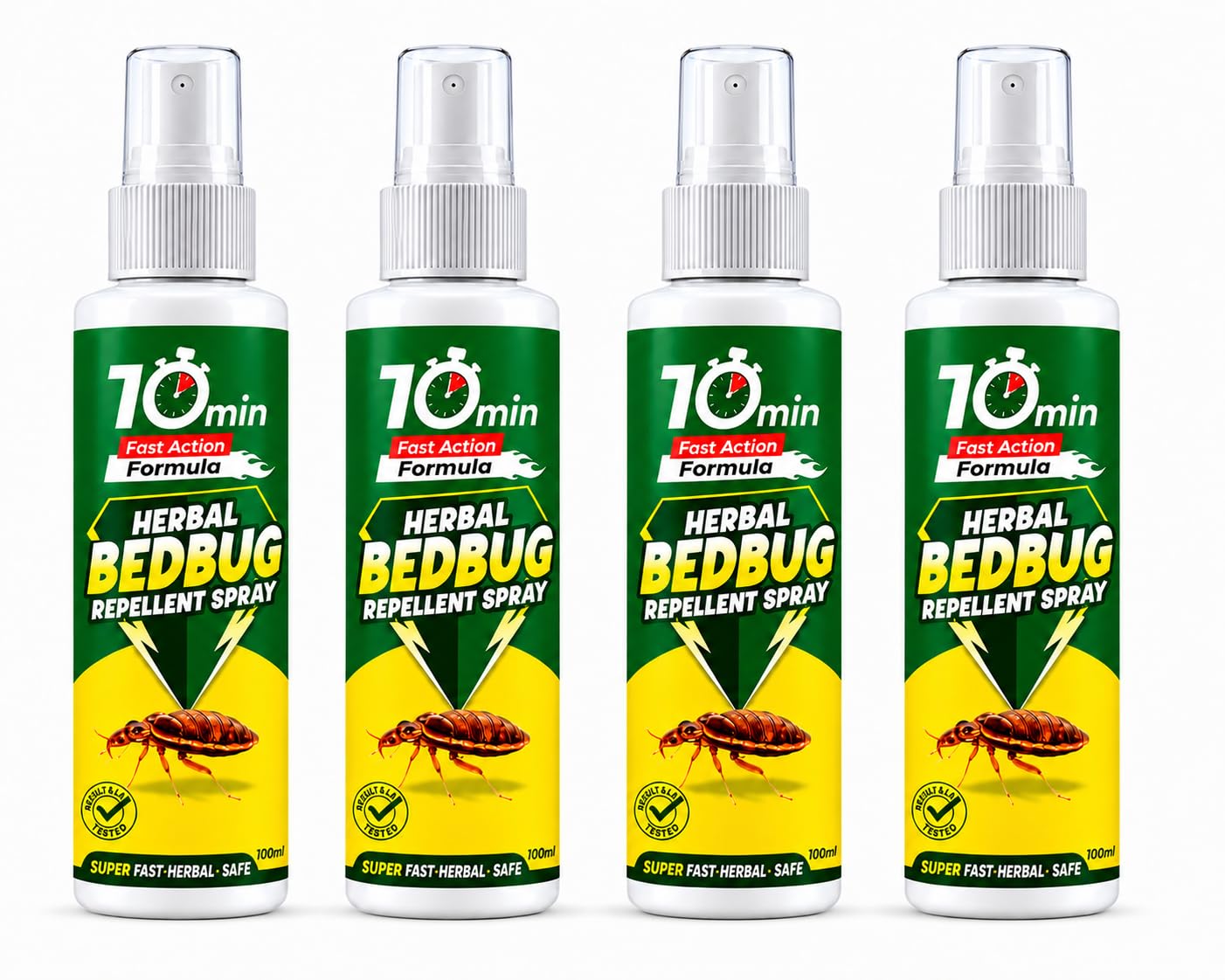 BedBug Repellent Formula Spray 100ml | Powerful Bed Bugs Repel Spray for Bed, Mattress & Furniture | Organic Khatmal Repellent for Home | Pest Control pack of 04-image-9