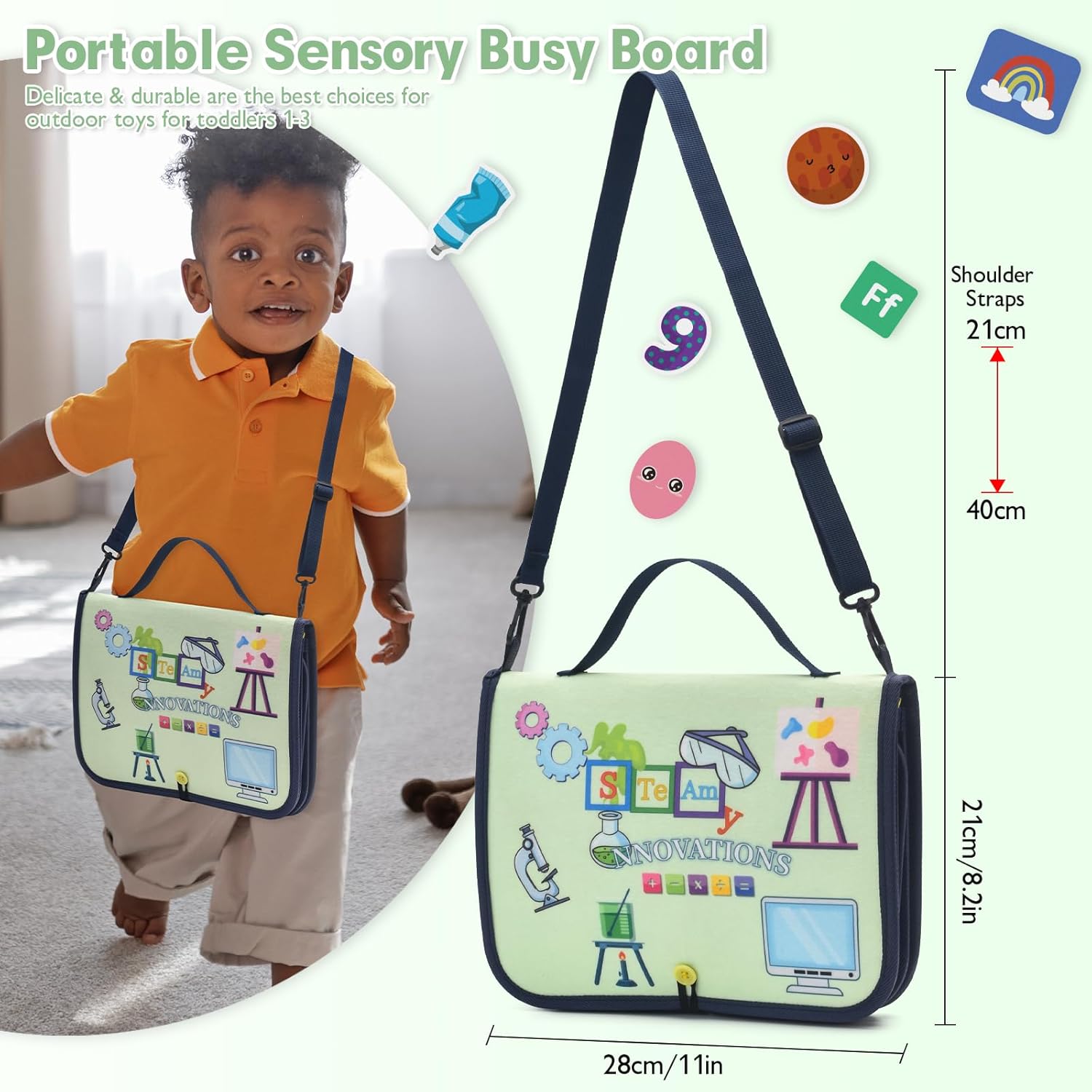 STEAM Learning Busy Board, Educational Activity Center for Kids