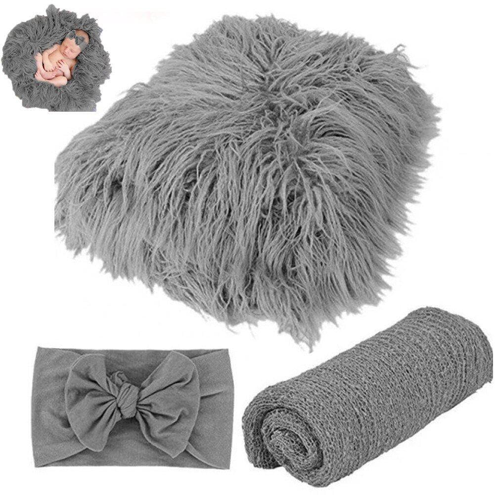 Glixoft Newborn Photography Props Baby Wrap Mat Comfortable Wrap Blanket Fluffy Blanket Photography Wrap Mat for Girls Boys
