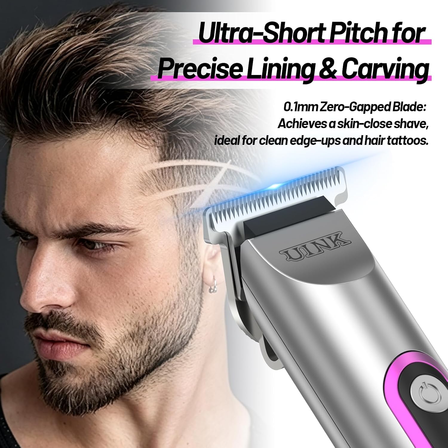 UINK Professional Hair Clippers and Trimmer Set, Cordless 2-in-1 Combo Kit