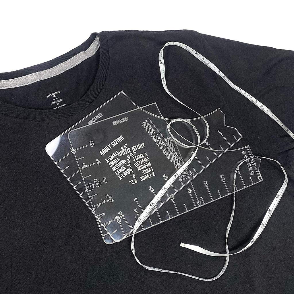 NGCG Single Piece T-Shirt Ruler Guide T-Shirt Ruler Guide Designs On T-Shirt Ruler Guide Size Chart, 18''/10'', 10inch