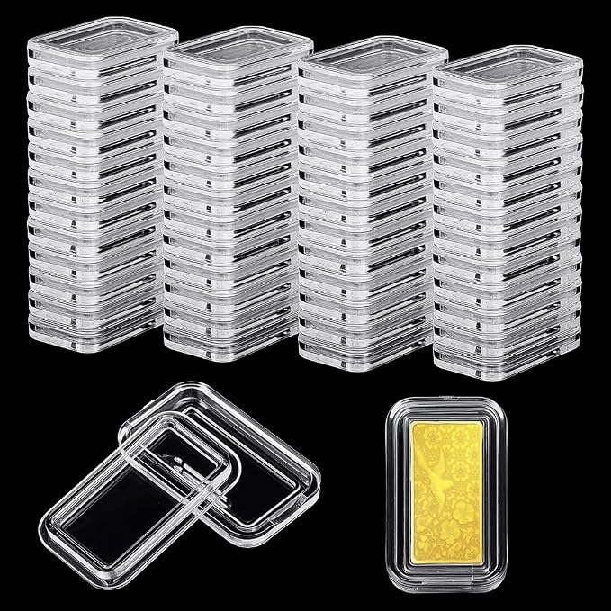 Estuche acrílico para barras de plata 50 piezas miniatura 6