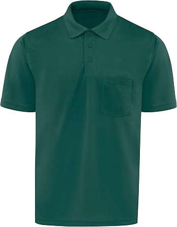 Red Kap Mens Short Sleeve Performance Knit Pocket Coro Polo