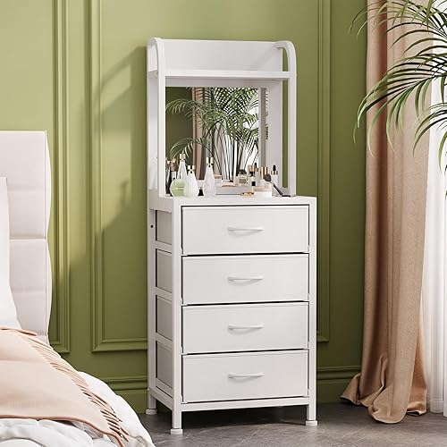 Tall Dresser for Bedroom, 4 Drawer Dresser & Chests of