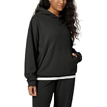 ODODOS Women's Brushed Fleece Oversized Hoodie Cozy Warm Long Sleeve Pullover Sweatshirt with Kangaroo Pocket