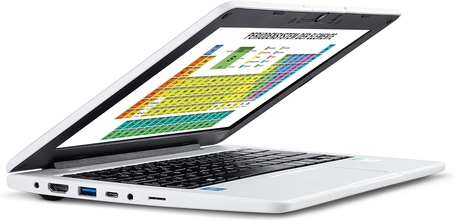 MEDION Notebook PC Portatile E11201 Education, Intel Celeron N3450 QuadCore 1.10 - 2.20GHz, RAM 4GB, SSD 128 GB, Scheda Grafica Intel HD Graphics, Schermo 11.6 HD, Windows 10 Pro Academic MEDION Notebook PC Portatile E11201 Education, Intel Celeron N3450 QuadCore 1.10 - 2.20GHz, RAM 4GB, SSD 128 GB, Scheda Grafica Intel HD Graphics, Schermo 11.6 HD, Windows 10 Pro Academic