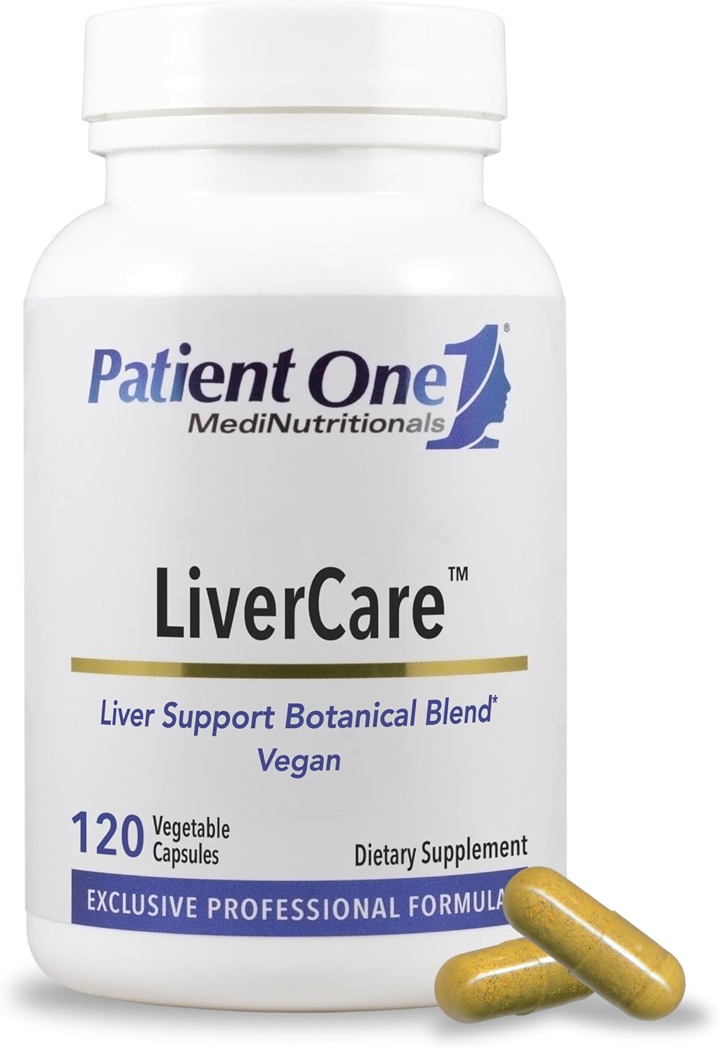 Patient One LiverCare | Supplement to Support Liver Health* | with Milk Thistle, Glutathione, Turmeric, Artichoke and More | 120 Capsules