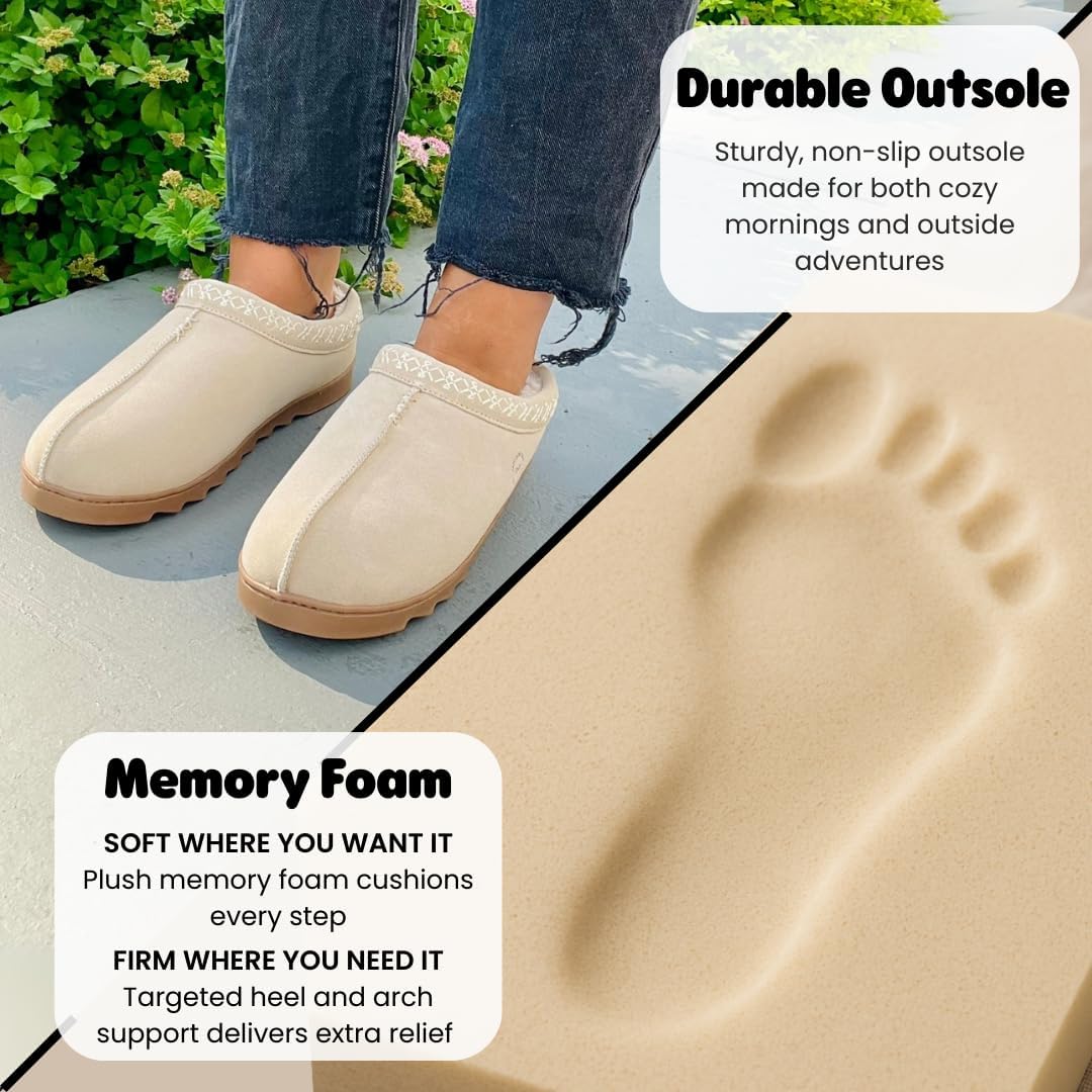 Dearfoams womens Suede Indoor Outdoor Doreen Clog - Image 4