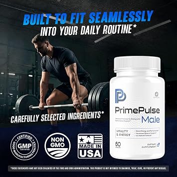 (2 Pack) Prime Pulse Male Pills - PrimePulse Capsules Advanced Formula Support Maximum Strength, PrimePulse All Natural Daily Vitamins for Health and Wellness Reviews, 120 Capsules for 2 Months