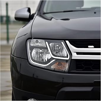 Headlight Cover Compatible for Renault Duster 2015 2016 2017 Transparent Mask Shell Replace Lampshade(Left)