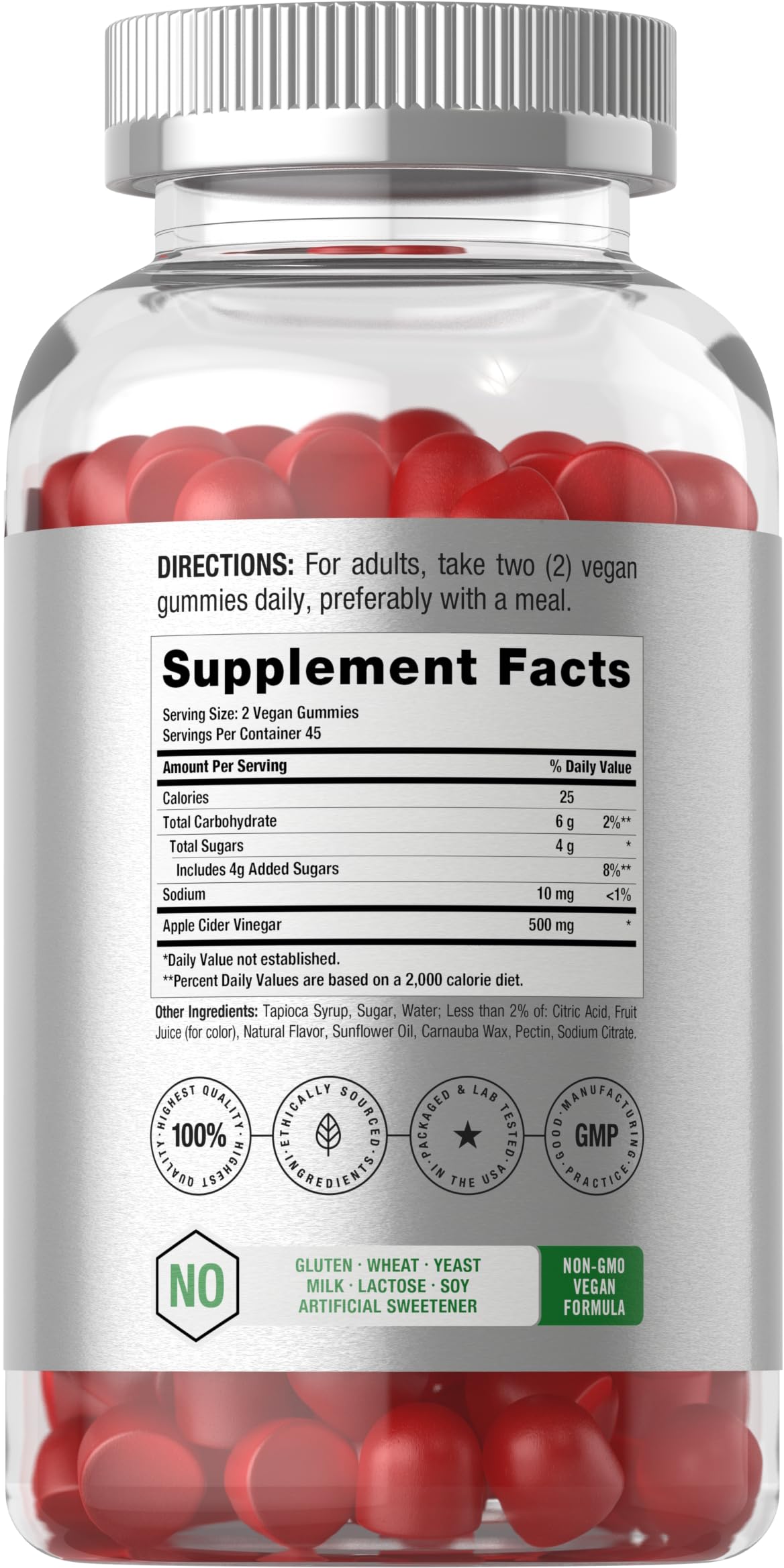 Horbäach Apple Cider Vinegar Gummies | 90 Count — Amazon image 2