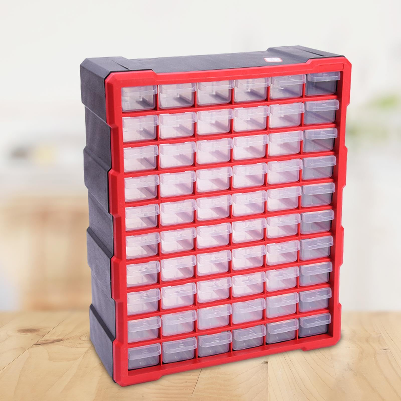 Contenitore Portaoggetti Organizer Viti con 60 Cassetti Trasparenti Scatola Componenti Elettronici Separati Armadietto con Scomparti per Officina Casa