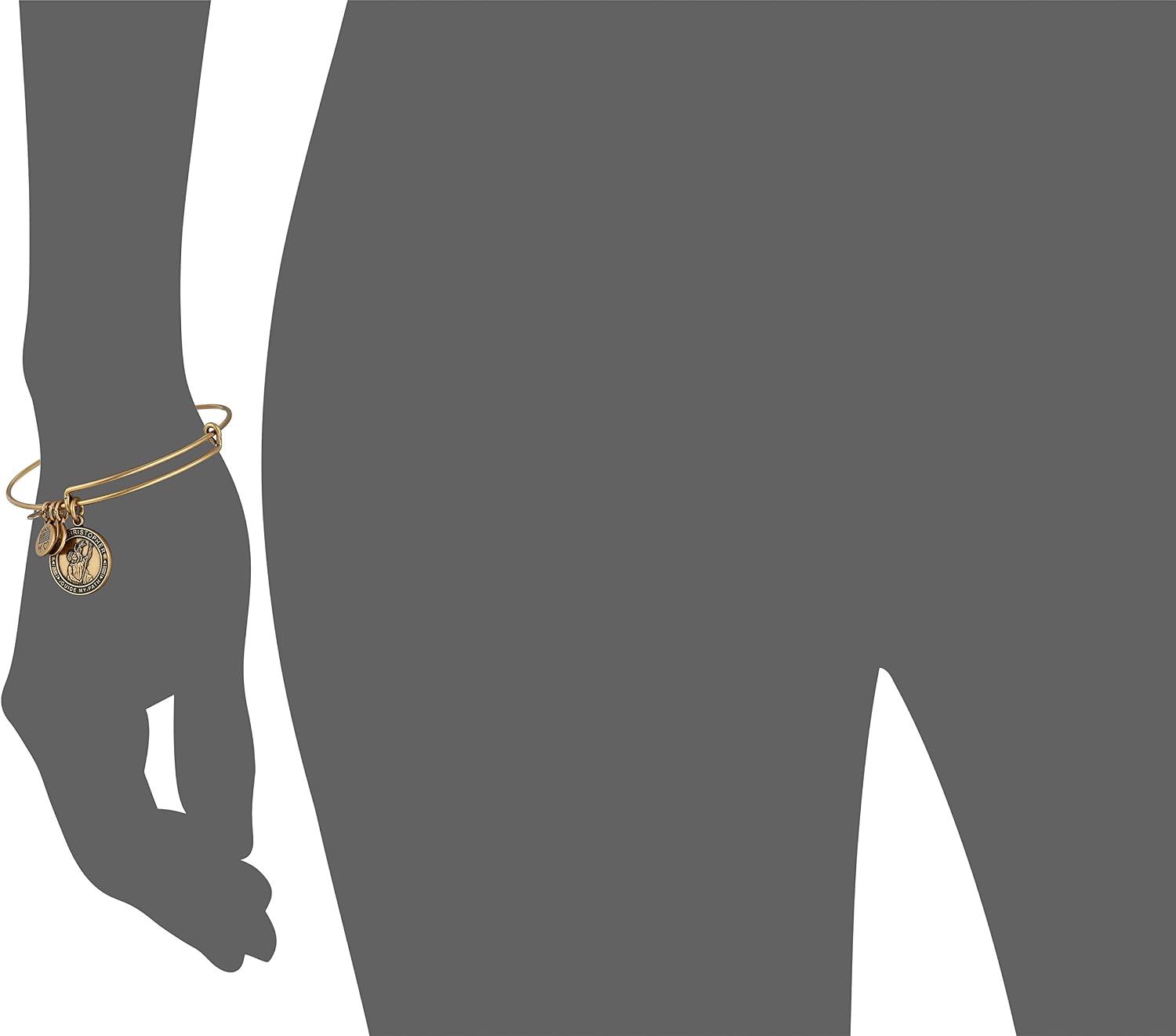 Alex and Ani Bangle Bar St. Christopher Expandable Bracelet