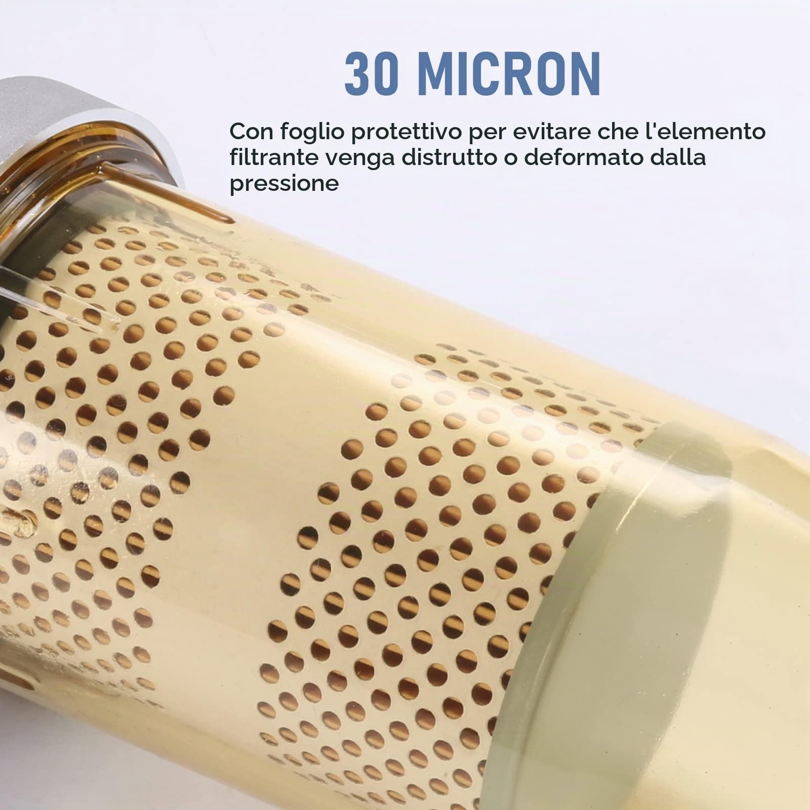 DICMIC 496, Filtro per Serbatoio Carburante con Chiave di Ricambio per Benzina e Diesel, Separatore Acqua 30 Micron, Max 25 Gpm, 150 Psi, con Tappo Superiore NPT da 1", Sostituisce# B10-AL
