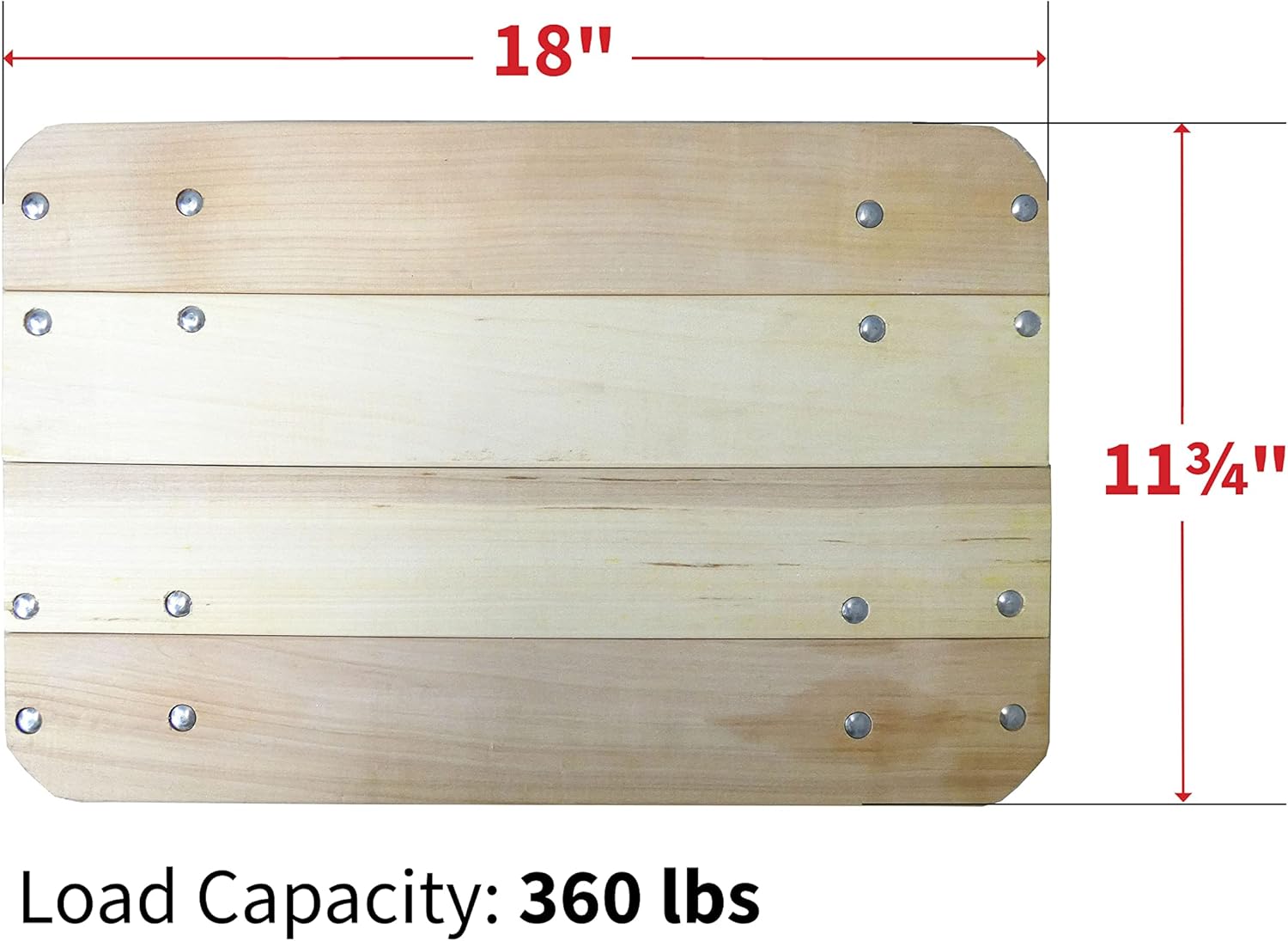 Shepherd Hardware 9854 Solid Wood Plant Dolly, 12-Inch x 18-Inch, 360-lb Load Capacity