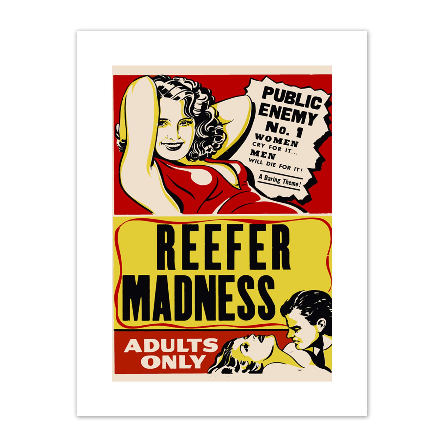 Reefer Madness Vintage Movie Advertising Canvas Wall Art Print