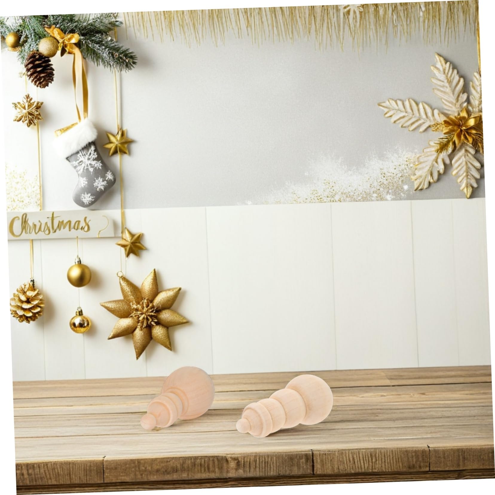 20 Piezas Figuras de Madera de Muñeco Pintar para Manualidades Navideñas Muñecos de Madera para Pintar Decoraciones DIY para Proyectos Artísticos