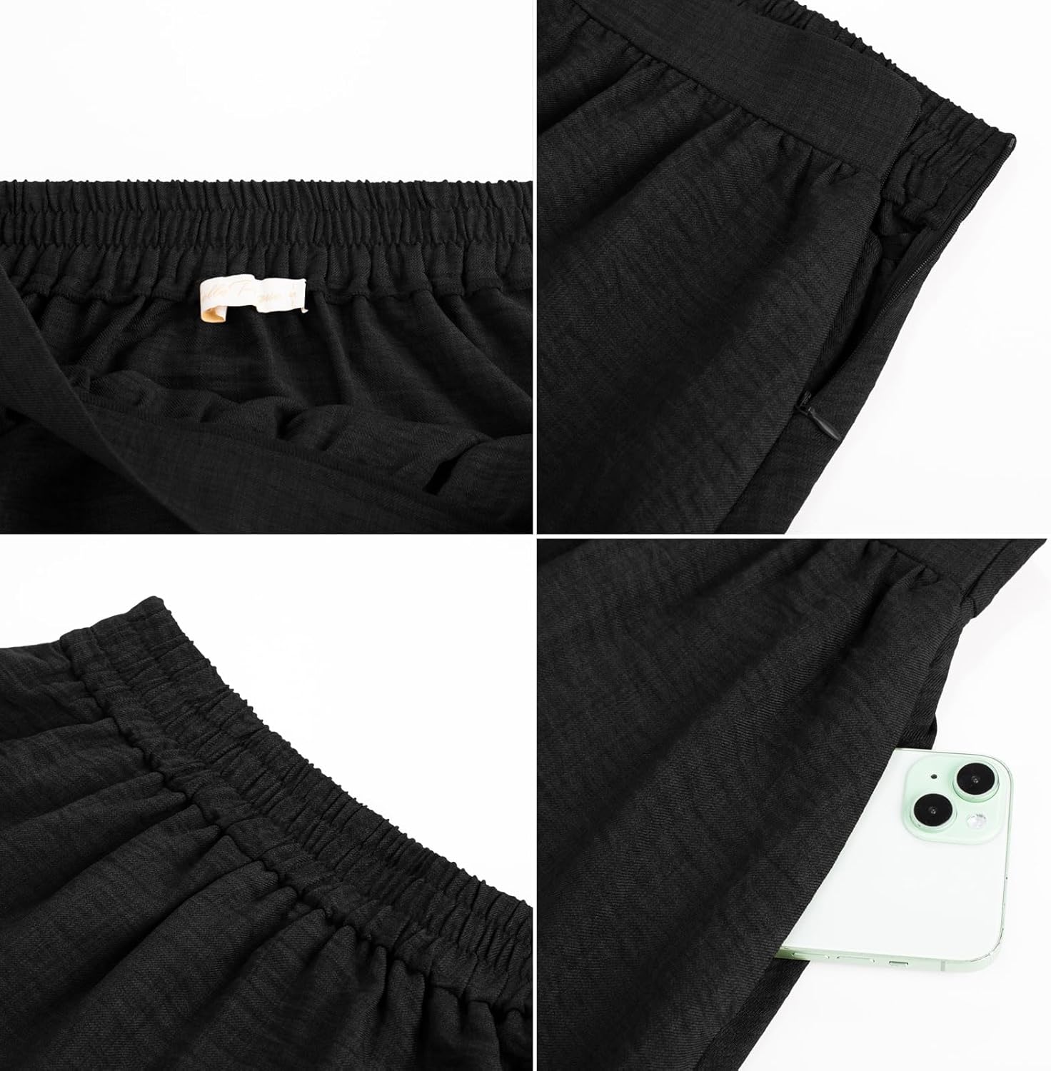 Belle Poque Women Vintage Skirt Asymmetrical Hem Flowy Maxi Skirts with Pockets - Image 4