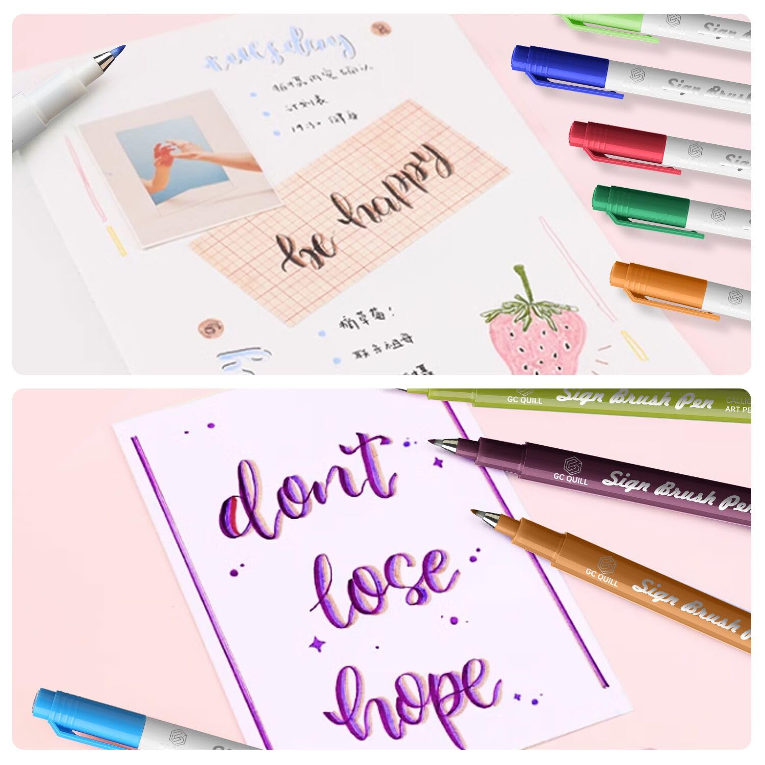 16 Stylos Calligraphie Fudenosuke - Pointe Pinceau Souple Pour Lettering Et Dessin | GC QUILL