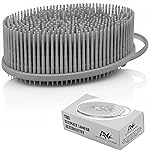 Exfoliating Body Scrubber Silicone - Textured Back Scrubber Shower Brush - Avilana Bath Loofah Alternative Dual Sided - Gentle Smoothing Body Wash Tool Rough Skin - Gift Women Men