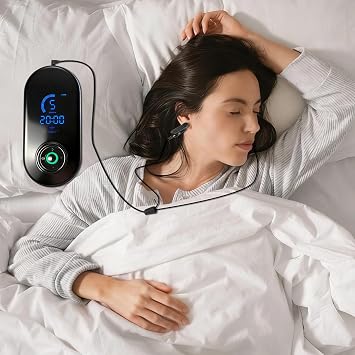 Sleep Aid Device with Ear Clip, Vagus Nerve Stimulation, 3 Modes & 9-Level Adjustment, USB Charging, Calming Relief Tool for Adults Sleep Support Accessory
