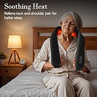 Vista 5 de Cordless Neck Massager for Pain Relief Deep Tissue, FSA Eligible HSA Store Upgrade Shoulder and Back Massager with Heat, Skin-Friendly Elastic