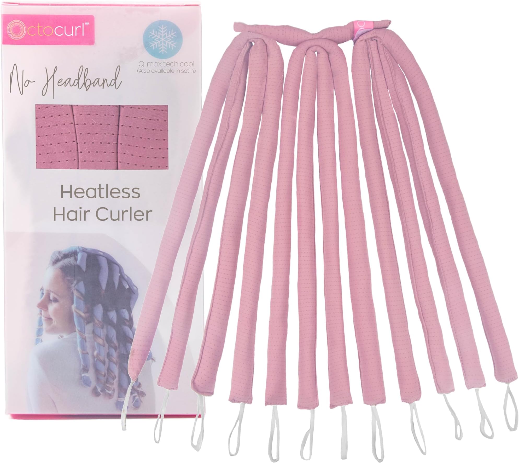 Octocurl Headless Heatless Curler for Medium to Thin Hair - Lightweight Curling System for Controlled 360° Heat Free Curls