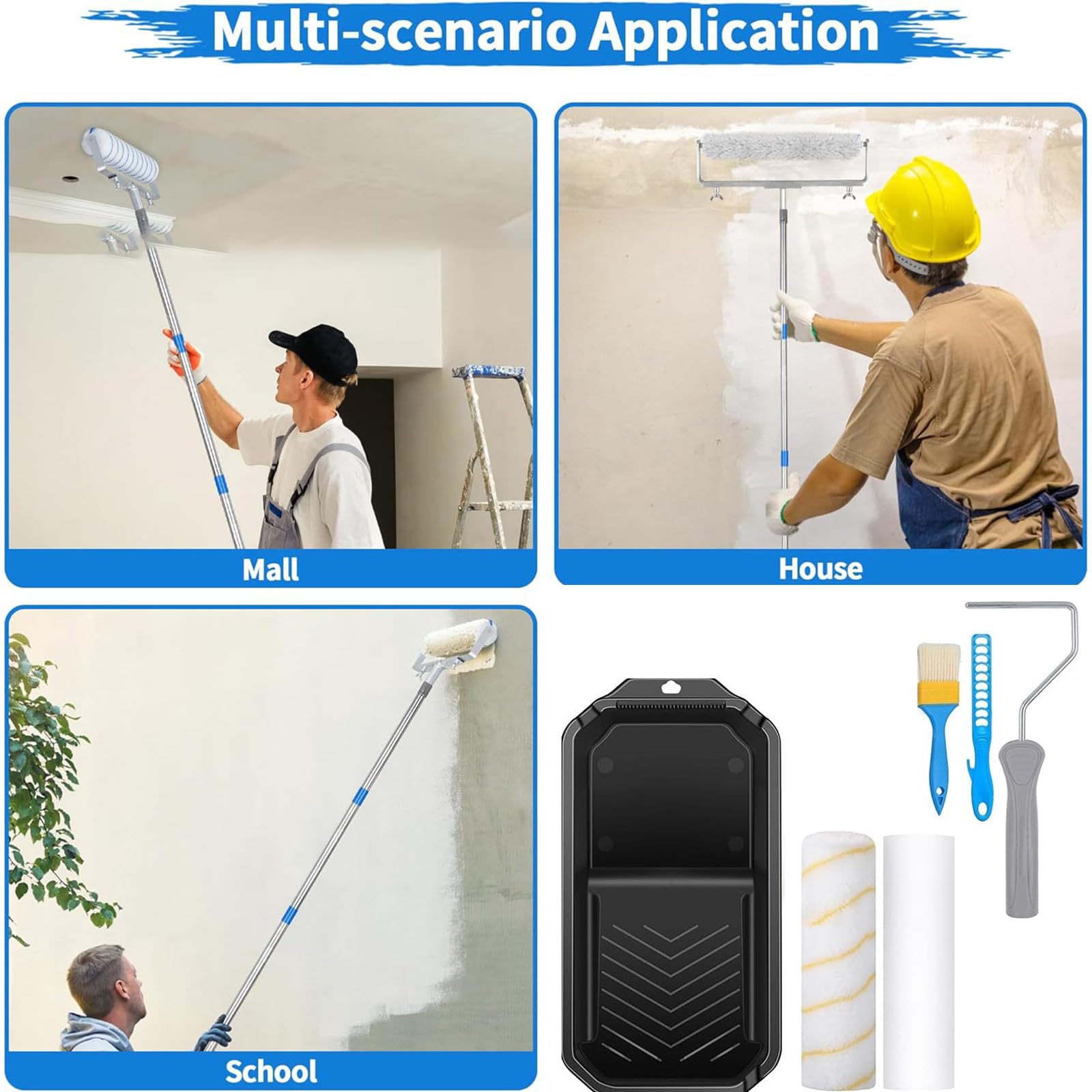 Set piccoli rulli multiuso per pittura con schiuma e design in microfibra Accessorio per strumenti pittura murale per uso quotidiano artigianale e professionale