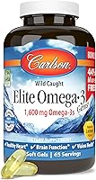 Vista 11 de Carlson Labs Wild Caught Elite Omega-3, 1600 mg, Omega 3s, cápsulas blandas, 90
