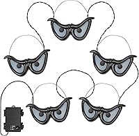 Vista 4 de WATERGLIDE - Luces intermitentes de ojos escalofriantes de Halloween, 5 pares de luces que funcionan con pilas, cambio de color automático