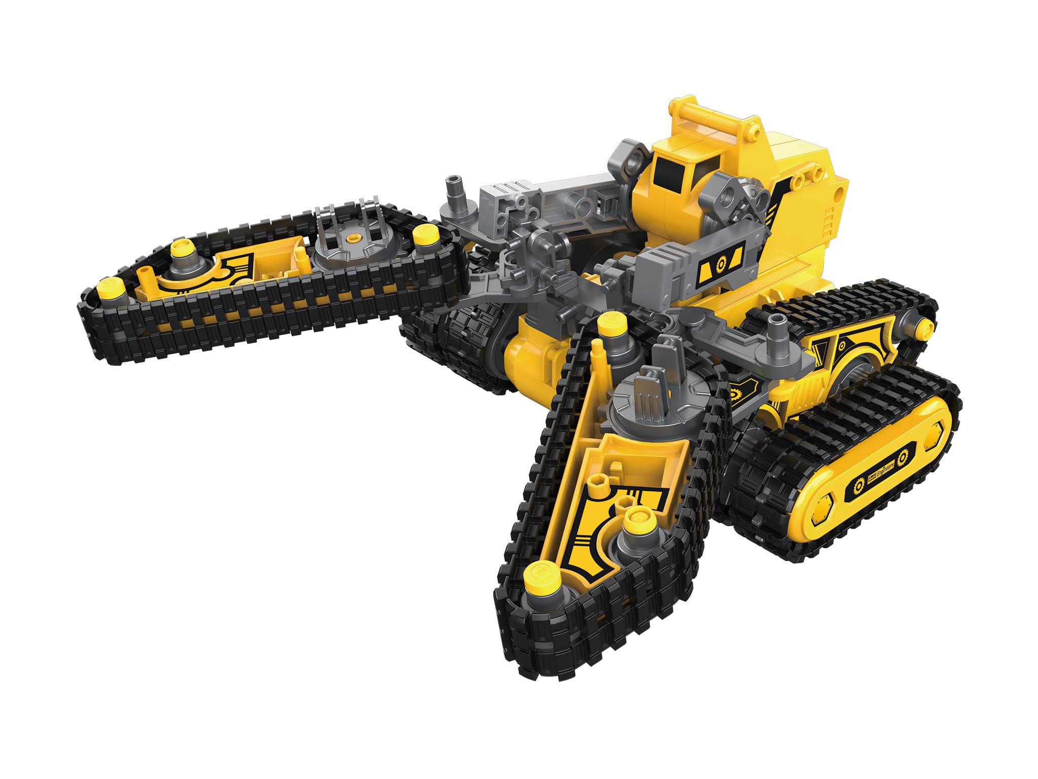 Revell Véhicule d'ingénierie 4 en 1, avec télécommande, 176 pièces, 4 Variantes de modèles sans Colle, Conversion Facile, expérience Technique Interactive, pour Les Enfants à partir de 8 Ans