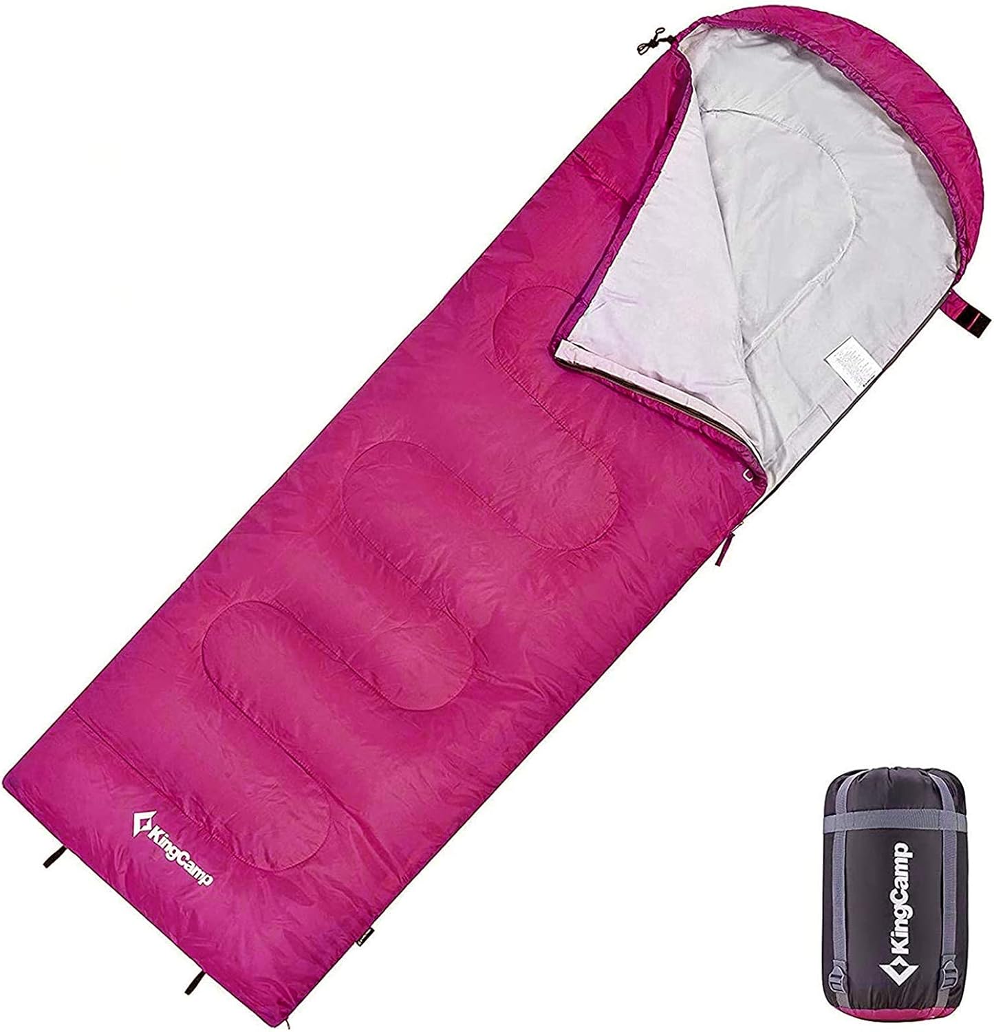 KingCamp Envelope Sleeping Bag 3 Seasons Sleeping Bag, Great for Kids, Boys, Girls, Teens and Adults Compact Waterproof Sleeping Bag with Compression Sack for Backpacking, Camping and Hiking