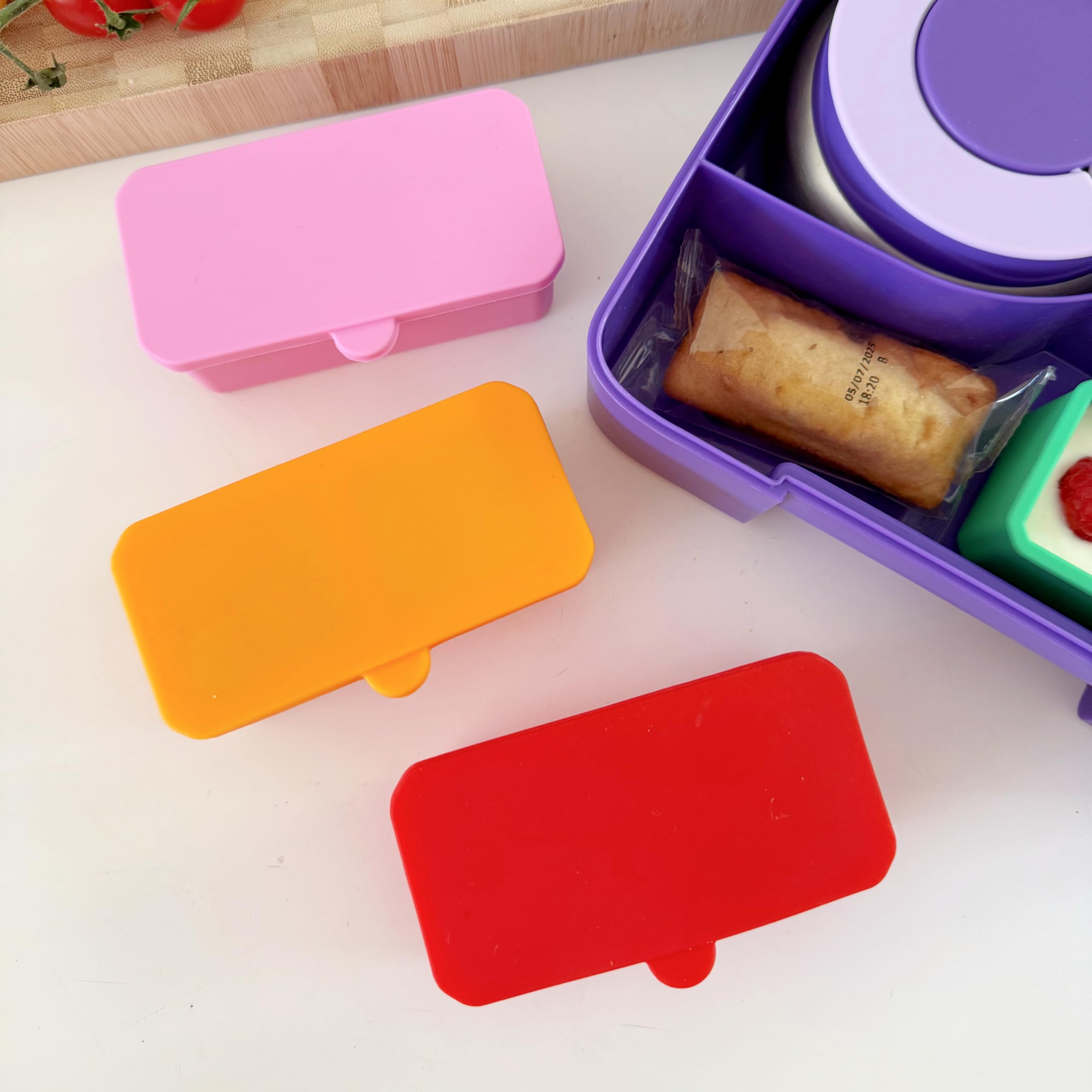 Pick Plate Red, Pink & Orange Pick & Dip Pots (, Large)