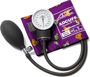 ADC Prosphyg 760 Pocket Aneroid Sphygmomanometer with Adcuff Nylon Blood Pressure Cuff, Small Adult, Animals Print