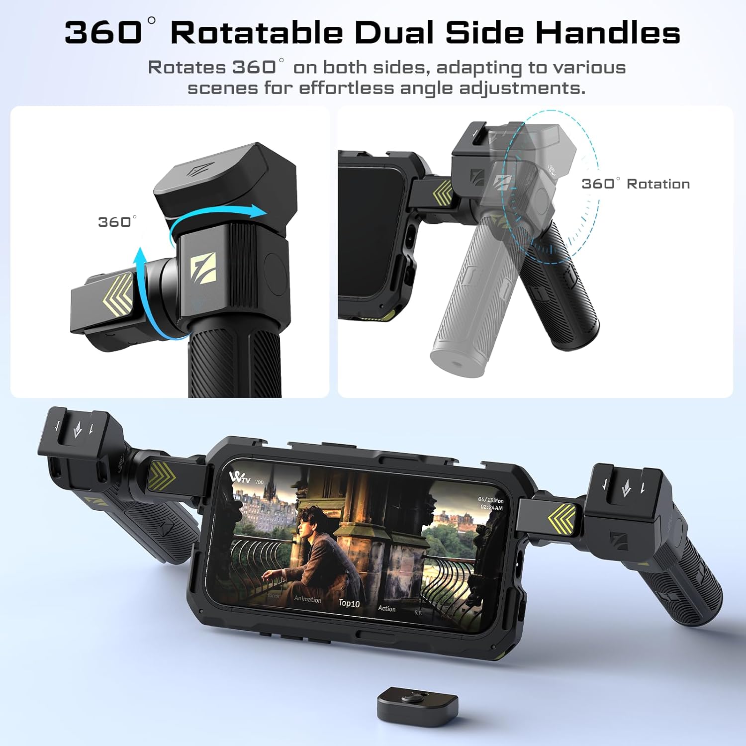 Freewell Genius Rig Cage showing 360 degree rotation of the handles