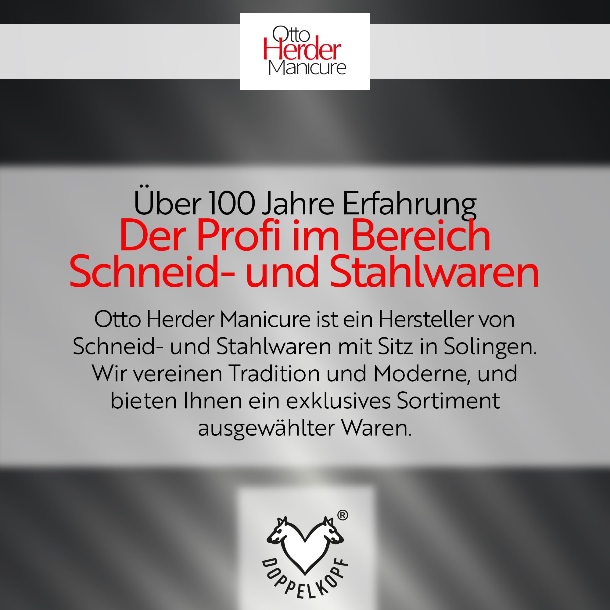 OTTO HERDER Solinger Stoffschere 8 Zoll, Schneiderschere aus rostfreiem Edelstahl, Nähschere für Stoff, Jeans und Leder
