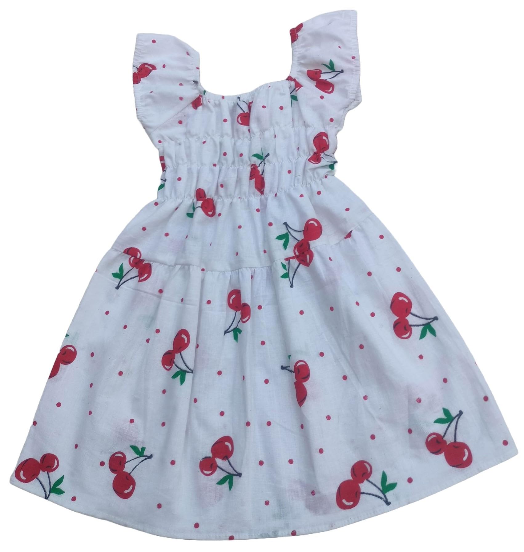 TVESA Baby Girl Cotton Printed jhabla middi Frock Dresses Combo Pack of 2 (3-4 Years) Multicolour 3