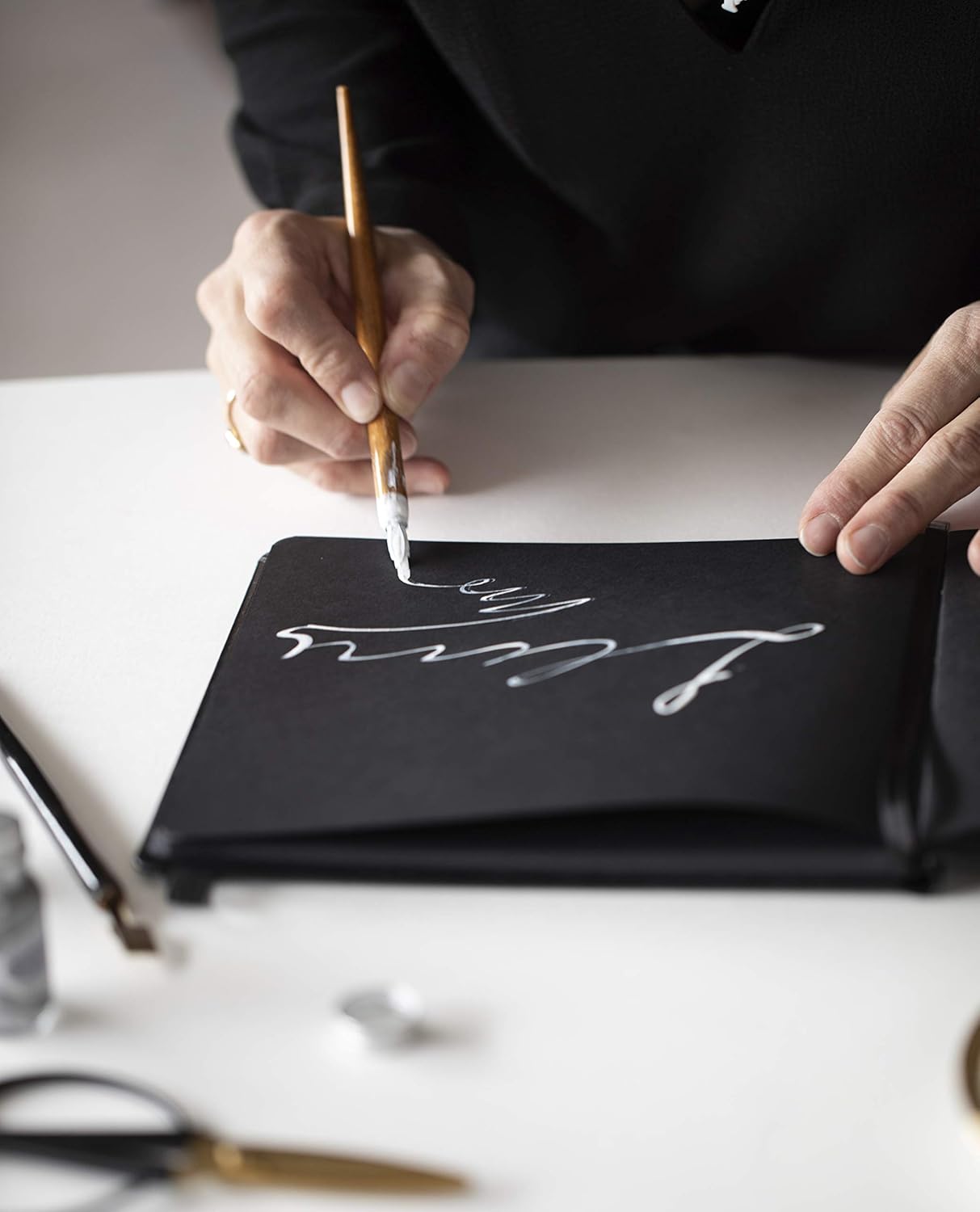 Rhodia Touch Sketchbook, Drawing Paper, Carbon Book, 21 x 21 (Black Paper, Plain, Paper Weight: 4.2 oz (120 g), 112 Pages) Rhodia Touch cf116117