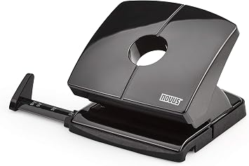 Novus B 220 Paper Hole Punch 20 Sheets with Stop Rail Metal/Plastic Black
