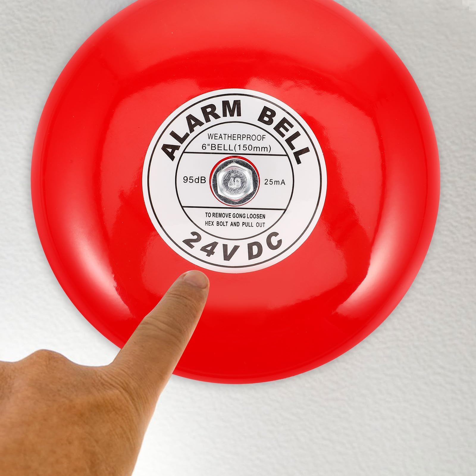 Gadpiparty Timbre de Alarma Industrial Rojo de Hierro Instalación Fácil y Excelente Durabilidad para Elevadores y Seguridad en Fábricas