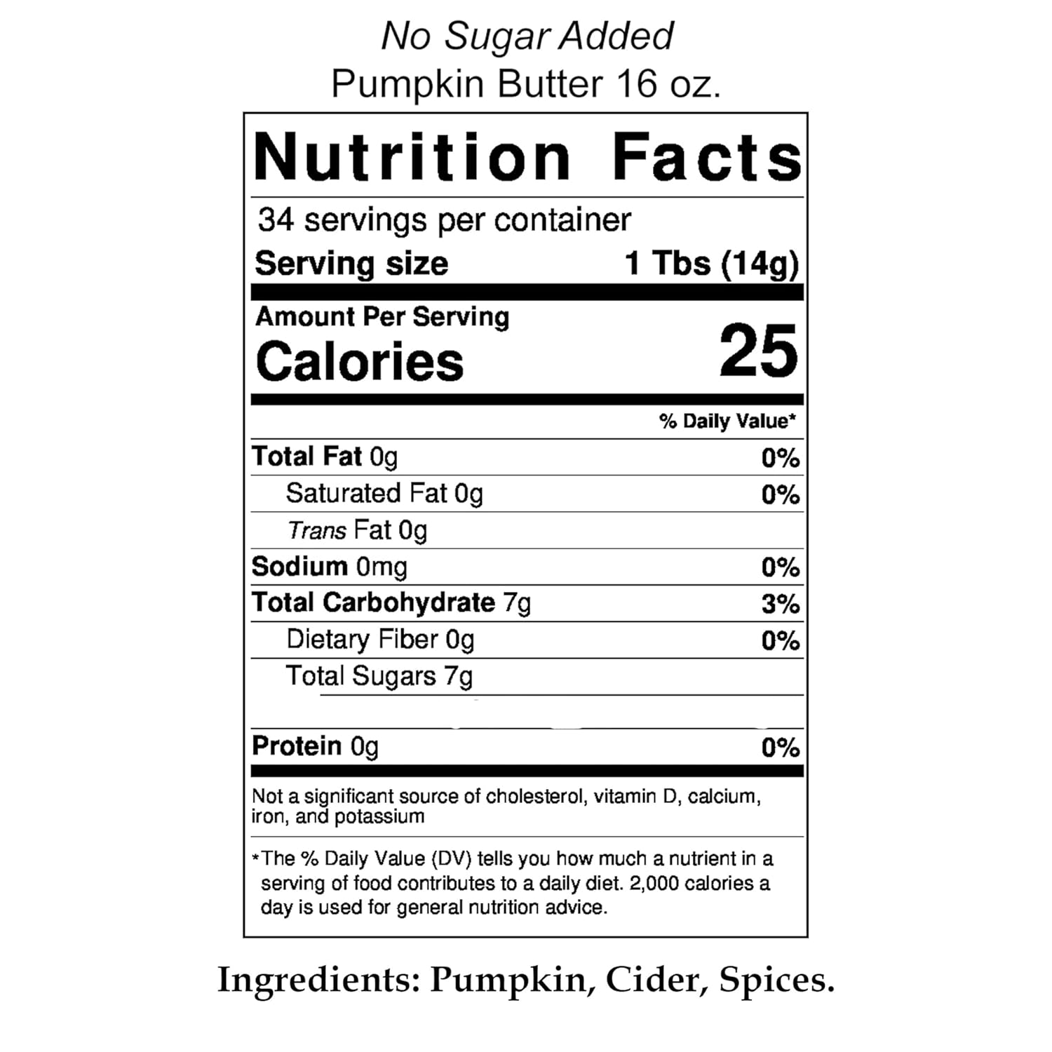 Amish Made Pumpkin Butter 16 oz. 2pk (No Sugar Added Pumpkin Butter)
