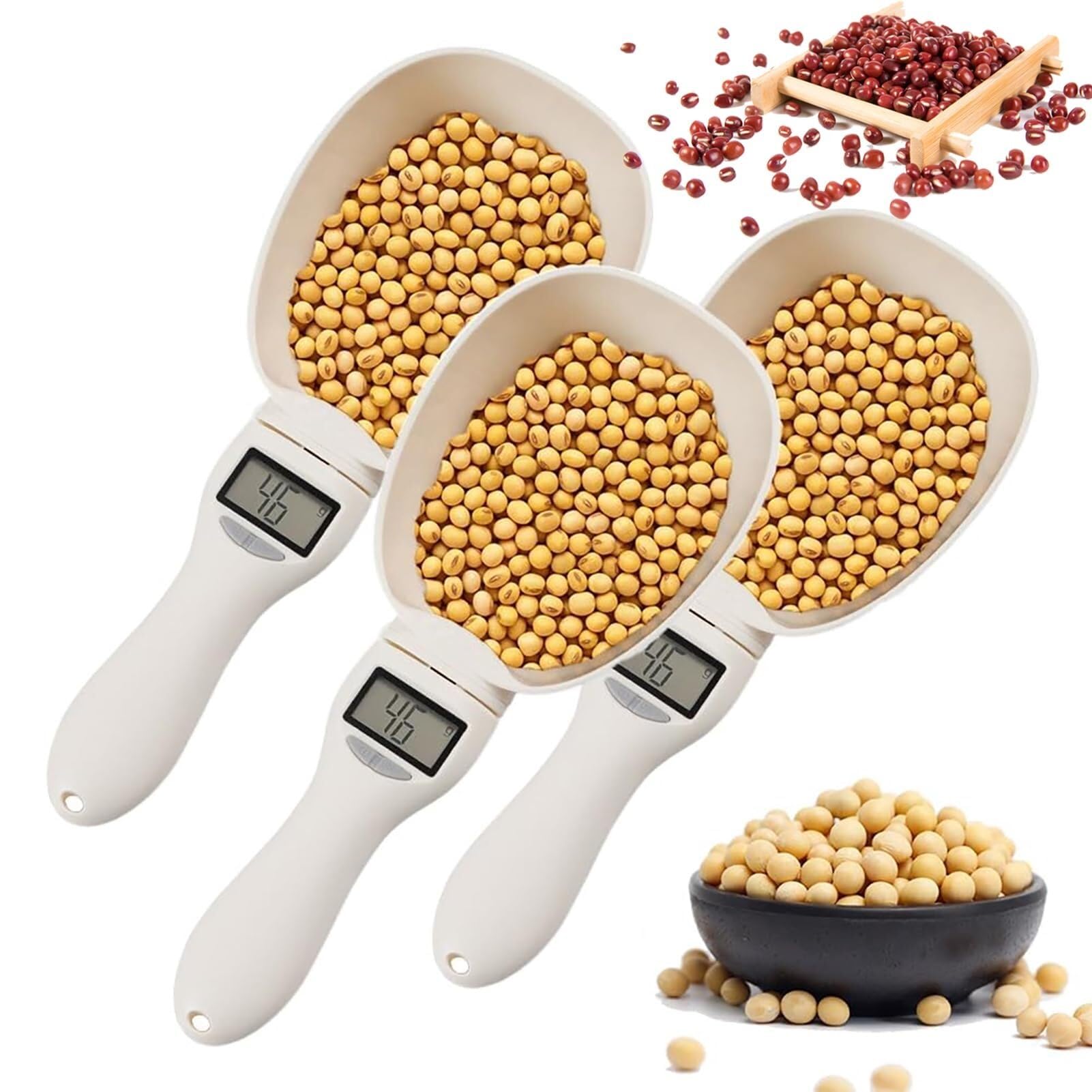 Cuchara Báscula Digital Profesional 800g/0,1g Alta Precisión con Pantalla LCD para Repostería Café Cocina Comida Mascotas Control de Porciones
