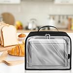 Toaster Cover with Base for 2 Slice Wide Slot,Toaster Cover with Aluminum Foil Lining Compatible with Cuisinart/BELLA/Black and Decker 2 Slice Toaster,Cover only