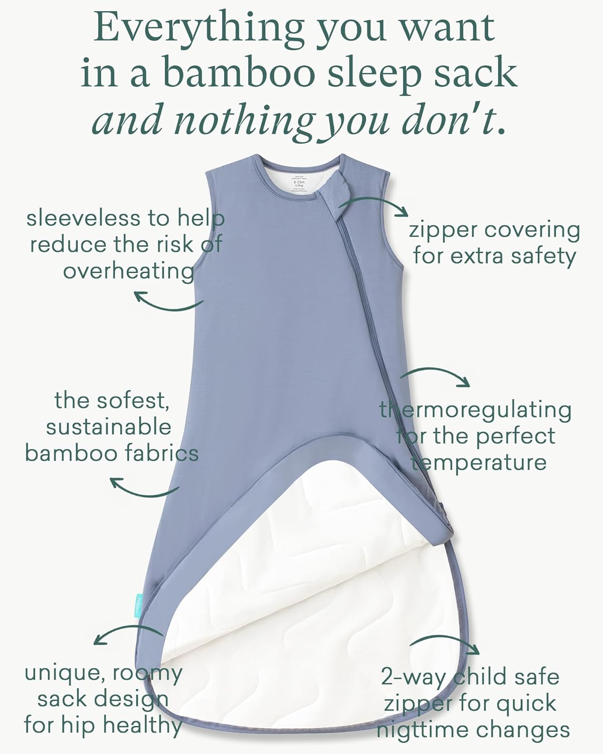 Extra Long Toddler Sleep Sack Premium Bamboo Viscose Sleeping Bag Supersoft Wearable Blanket 36-48 Months 3T-4T-5T