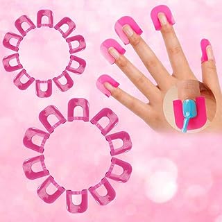 26 PCS Nail Protector Tools U-Shape Nail Guards Reusable Spill Proof Nail Art Shields for DIY Manicure Cleanup
